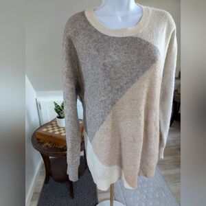 🤎🩶Sincerely Jules Neutral Colorblock Sweater